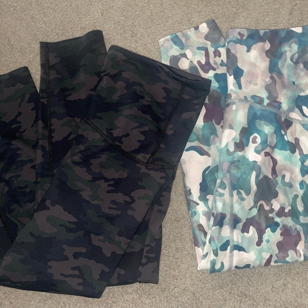 Spanx camo print leggings 2 pairs